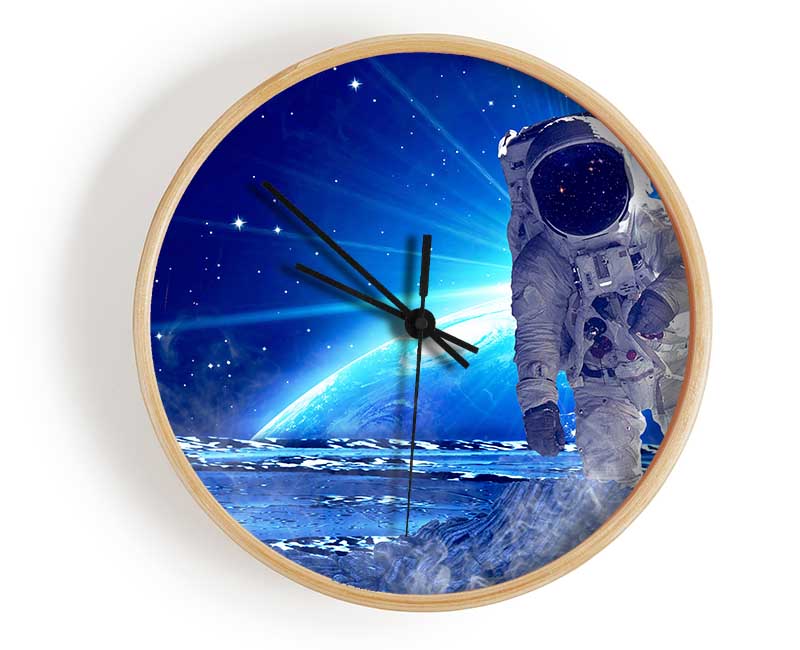 Astronaut Above Clock - Wallart-Direct UK