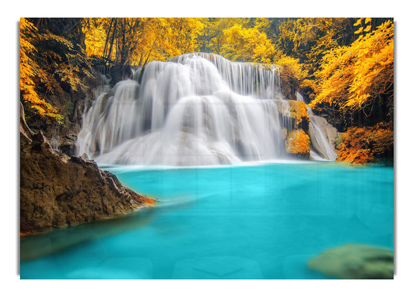 Yellow Trees Around The Blue Waters