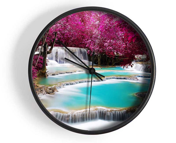 Pink Tree Beauty 1 Clock - Wallart-Direct UK