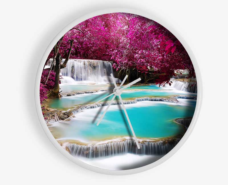 Pink Tree Beauty 1 Clock - Wallart-Direct UK