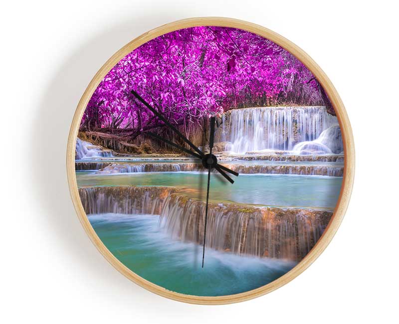 Pink Tree Beauty 2 Clock - Wallart-Direct UK