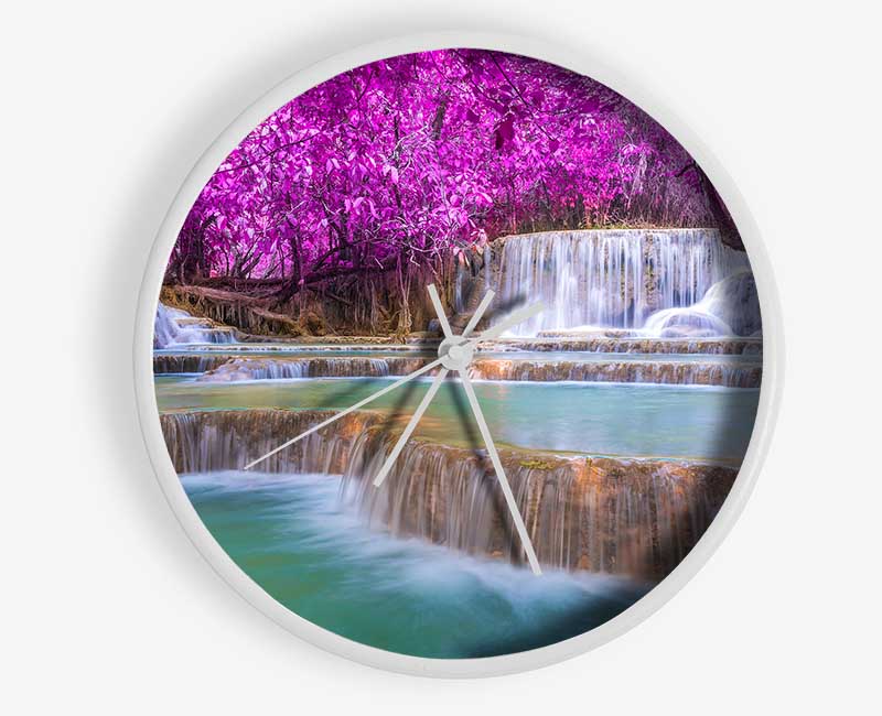 Pink Tree Beauty 2 Clock - Wallart-Direct UK