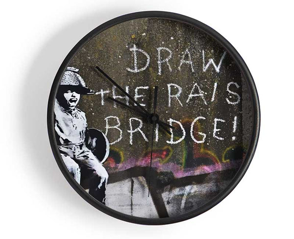 Draw The Raised Bridge Clock - Wallart-Direct UK