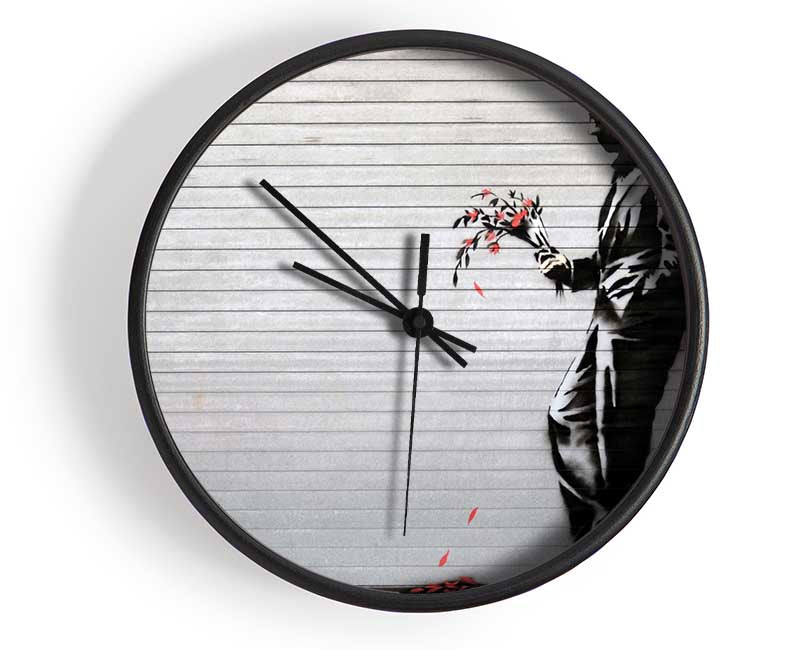 Flowers man Clock - Wallart-Direct UK