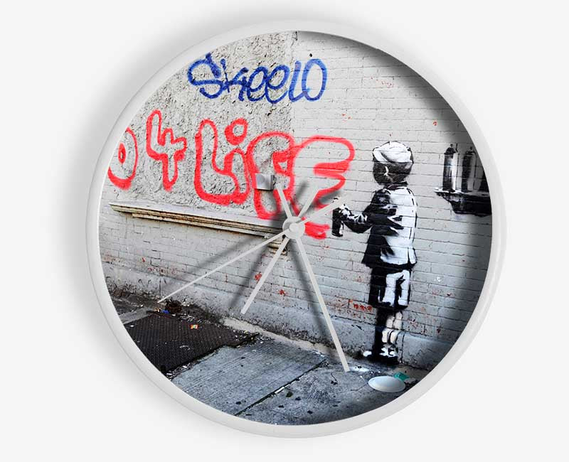 Ghetto for life Clock - Wallart-Direct UK