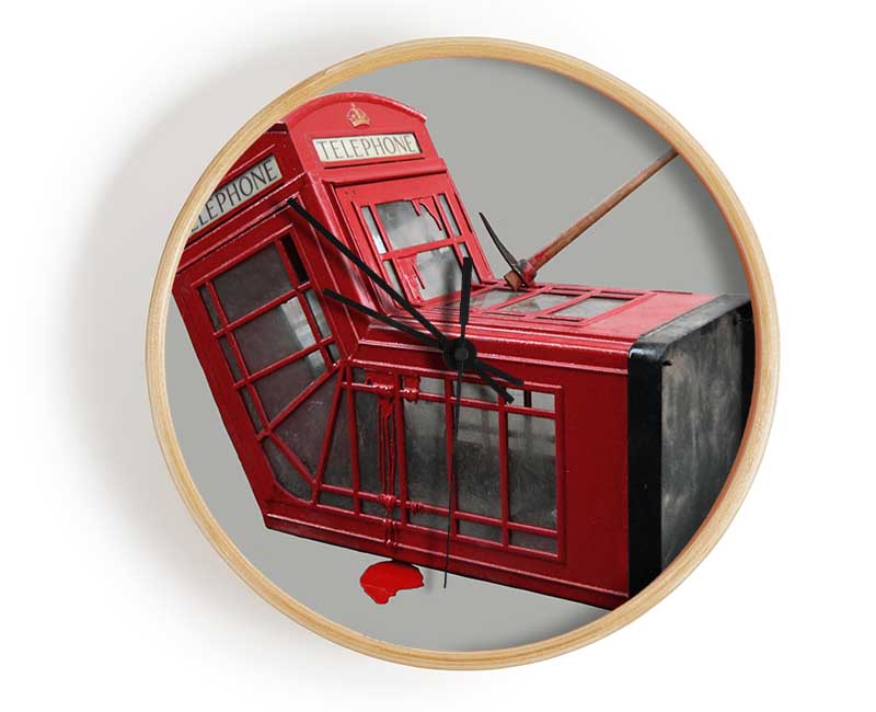 Telephone box Dismaland Clock - Wallart-Direct UK