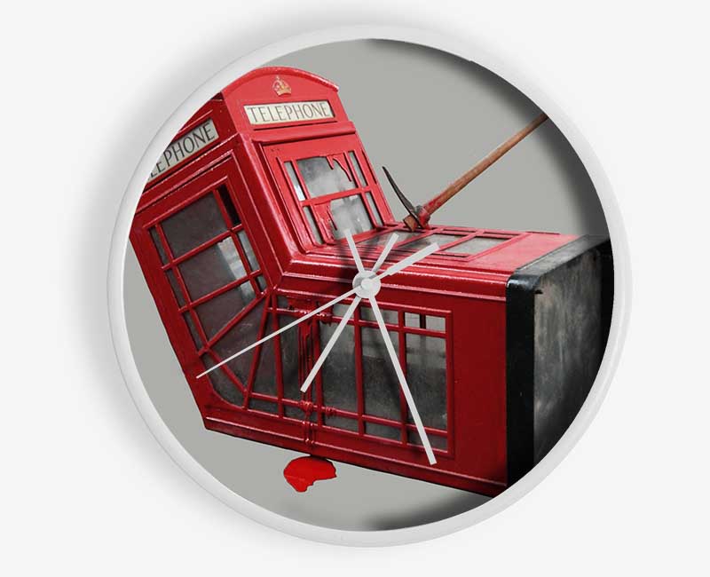 Telephone box Dismaland Clock - Wallart-Direct UK