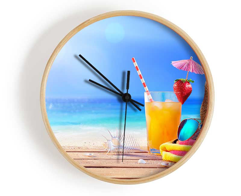 Relax by the beach Clock - Wallart-Direct UK