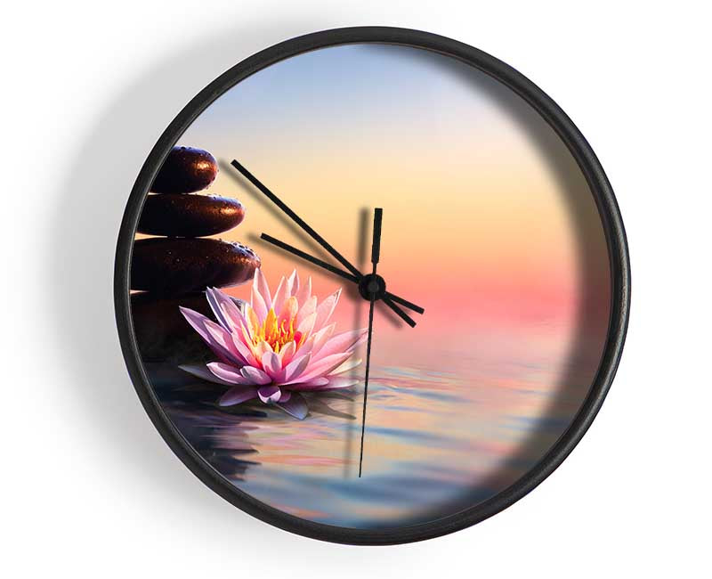 Zen Stones Lilly Clock - Wallart-Direct UK