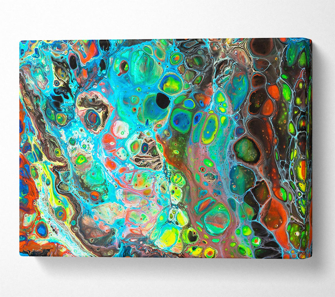 Picture of Neon Splash oil paints Canvas Print Wall Art