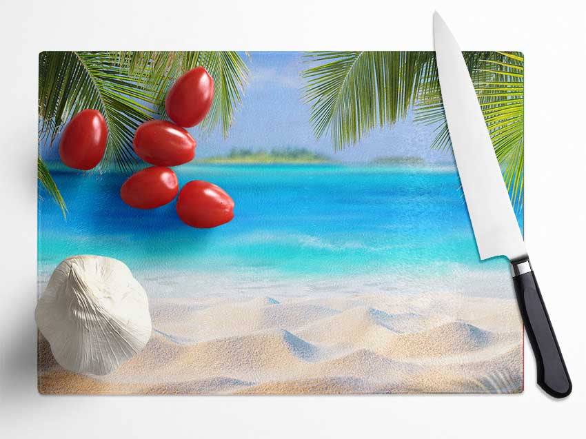 Palm Beach Island Sea Glass Chopping Board