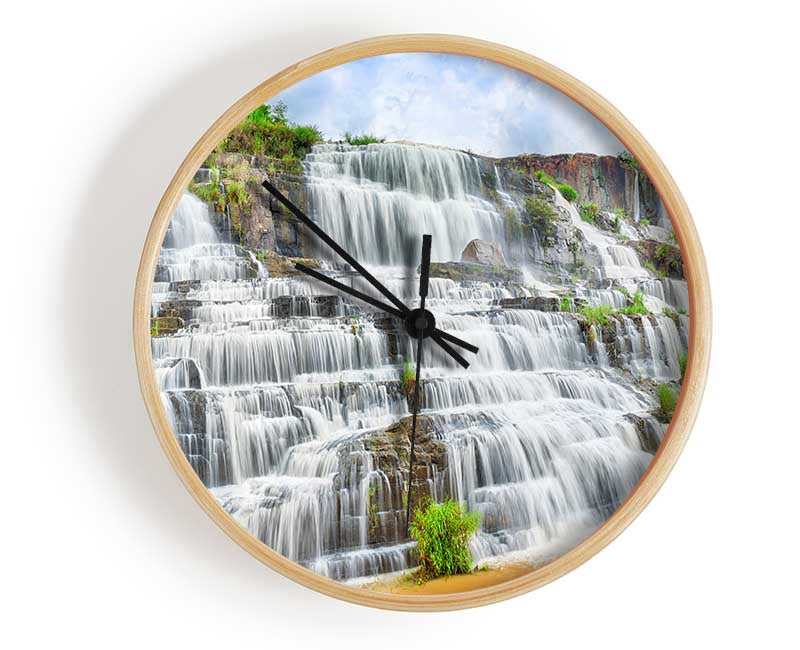 waterfall madness river Clock - Wallart-Direct UK