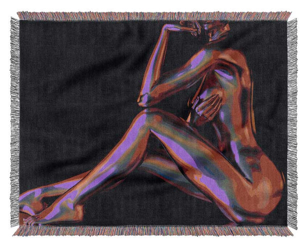 Neon Naked Body Woven Blanket