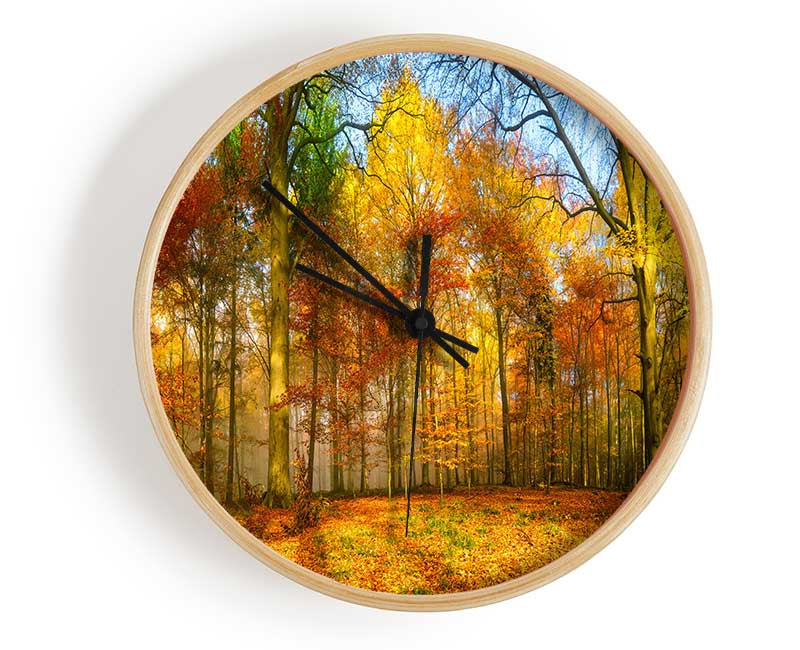 Autumn Forest soft Clock - Wallart-Direct UK