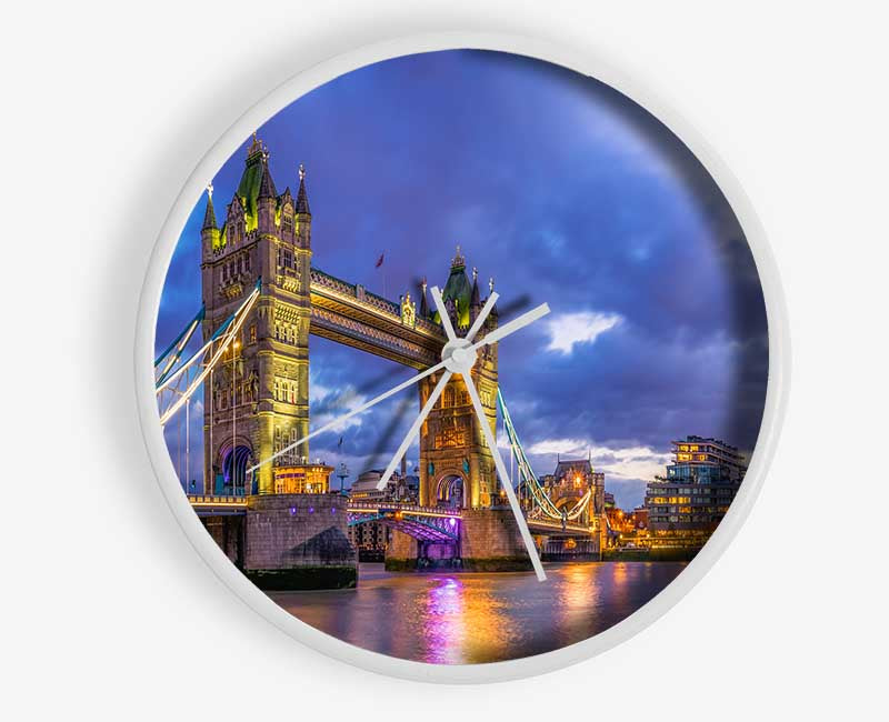 London Bridge at night Clock - Wallart-Direct UK