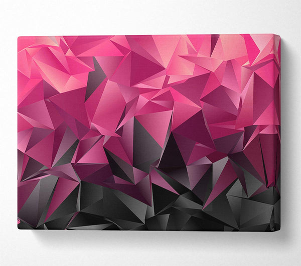 Picture of Pink and grey Diagonals Canvas Print Wall Art