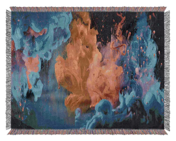 Paint Cloud In Water Woven Blanket