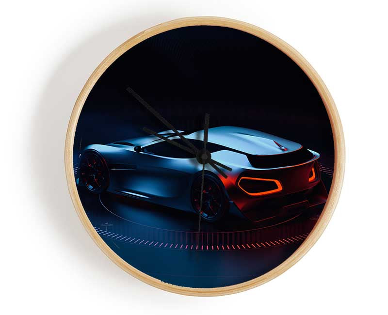 Full Spin futuristic car Clock - Wallart-Direct UK