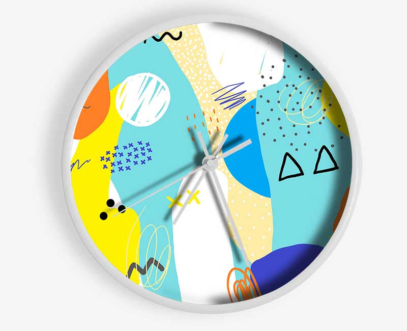 Modern contemporary illustration Clock - Wallart-Direct UK