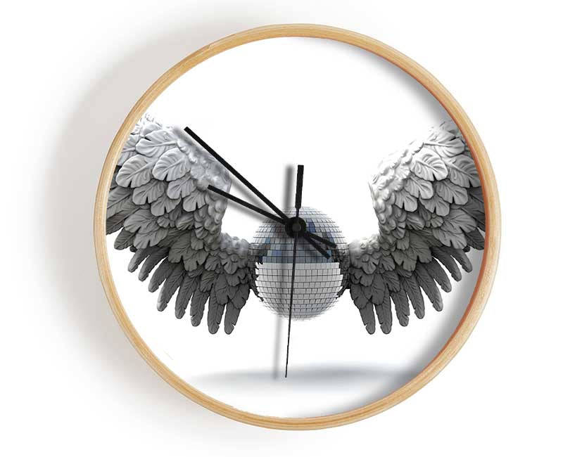 Disco ball wings Clock - Wallart-Direct UK