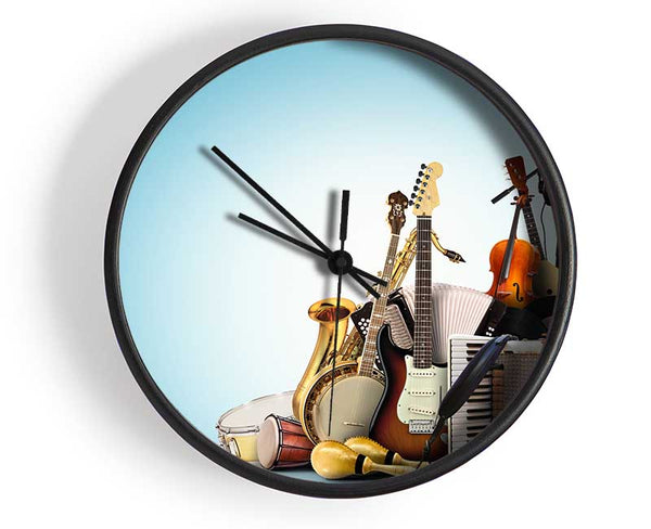 Musical instruments band Clock - Wallart-Direct UK