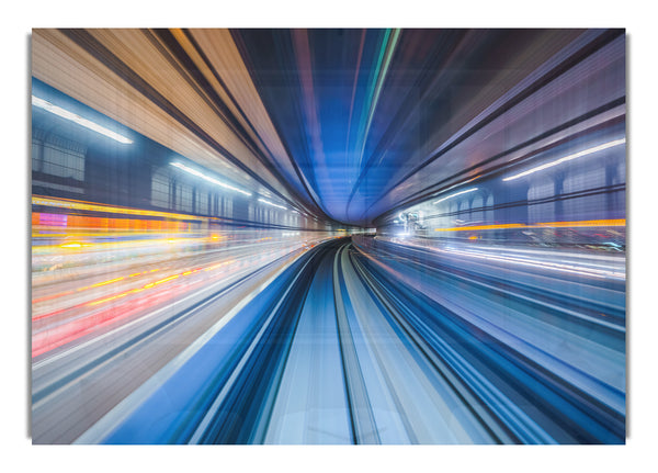 Tunnel of light and colour