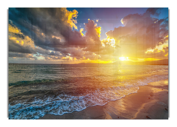 Sunset on the beach of essex