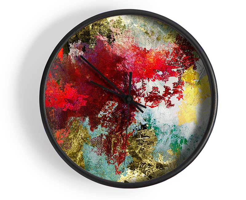 Abstract World grunge map Clock - Wallart-Direct UK