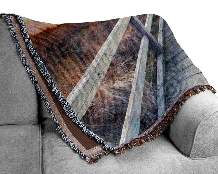 Brige to the coast Woven Blanket