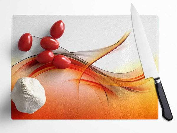 Fire abstract swirls Glass Chopping Board