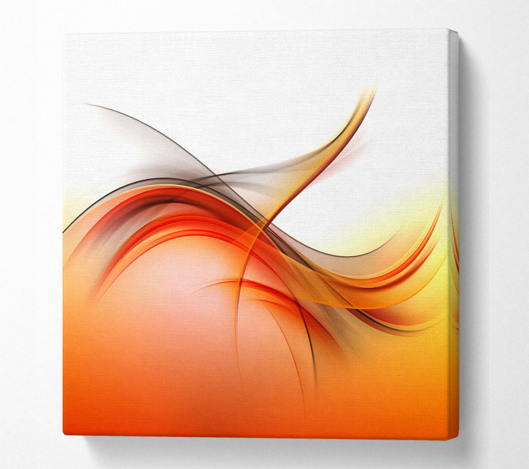 A Square Canvas Print Showing Fire abstract swirls Square Wall Art