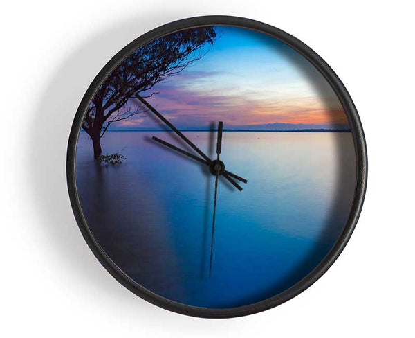 Tree in the river Clock - Wallart-Direct UK