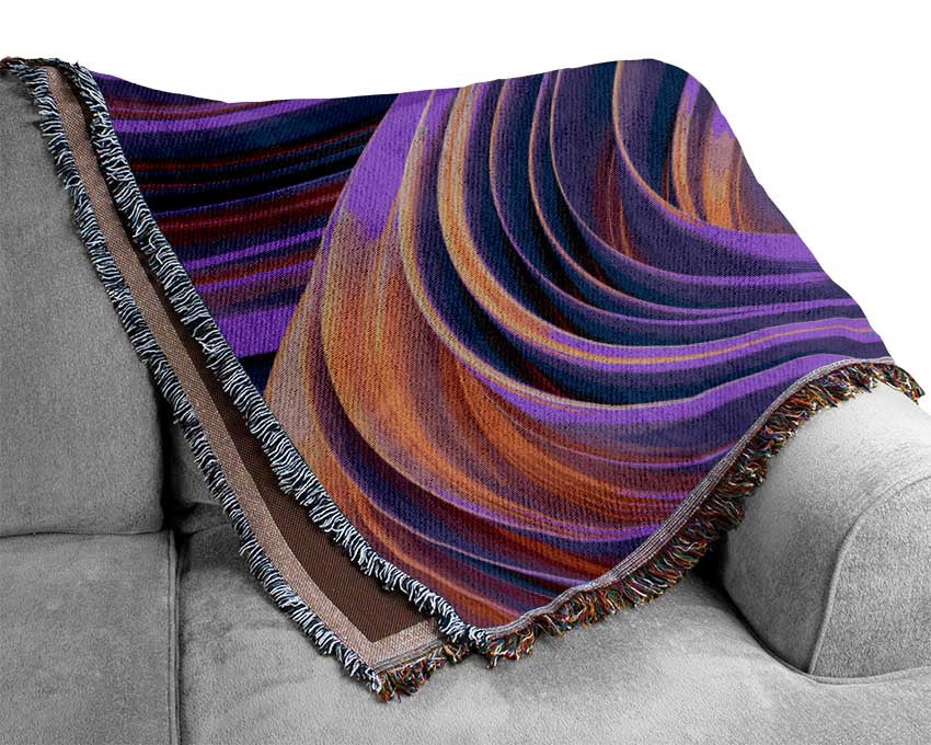 Purple and blue swirl Woven Blanket