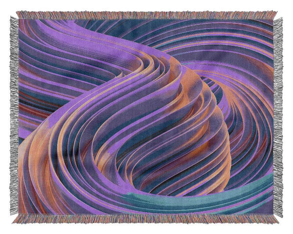 Purple and blue swirl Woven Blanket