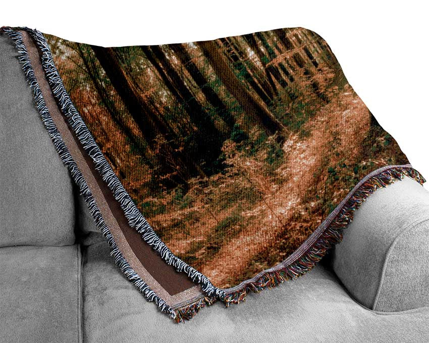 Green forest beauty Woven Blanket