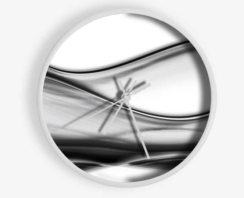 Grey swirls Clock - Wallart-Direct UK