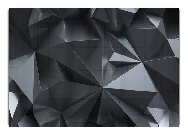 Grey triangles close up isometric