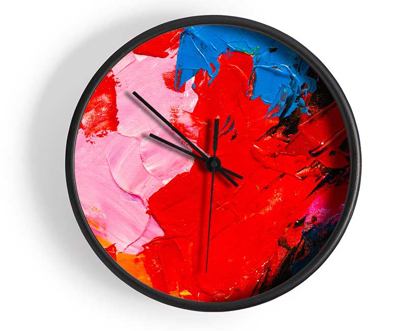 splashes of acrylic paint Clock - Wallart-Direct UK