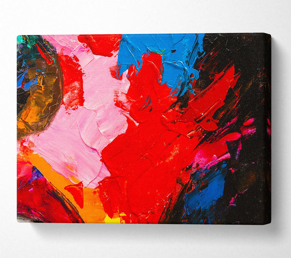 Picture of splashes of acrylic paint Canvas Print Wall Art