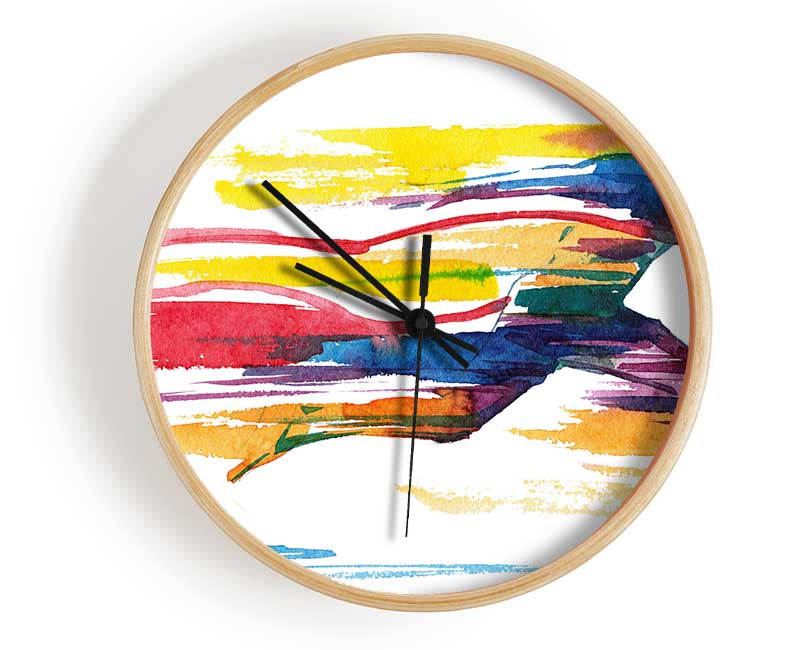 Running Water Colour Clock - Wallart-Direct UK