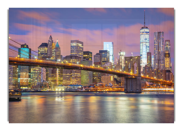 Licht auf einer Brücke in New York