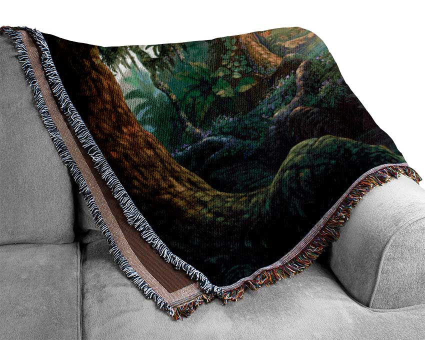 Digital Art jungle Woven Blanket