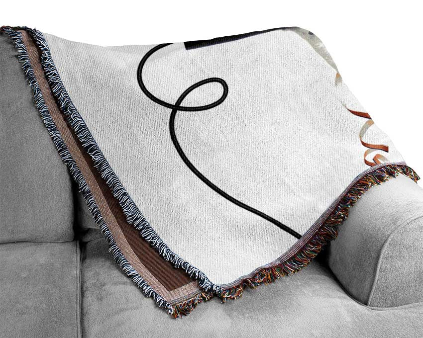 Jack russell kareoke Woven Blanket