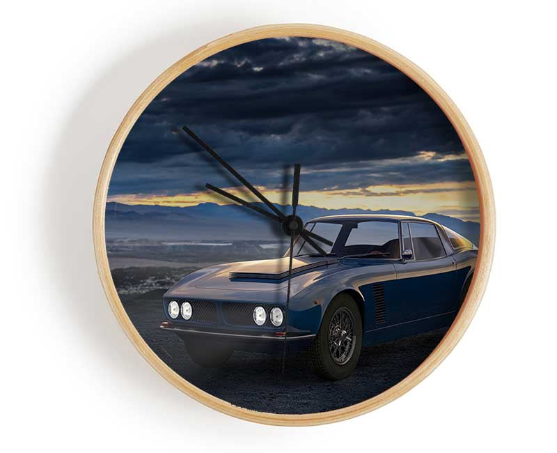 Retro Car in the clouds Clock - Wallart-Direct UK