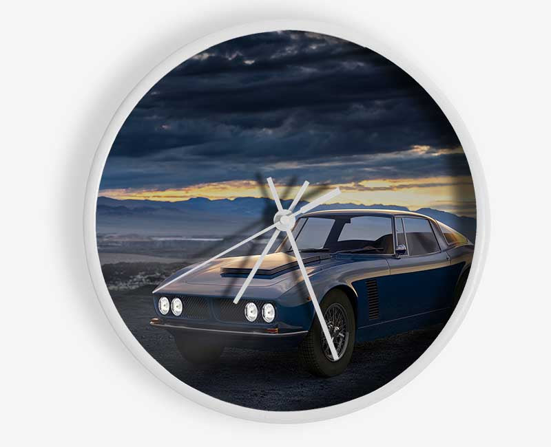 Retro Car in the clouds Clock - Wallart-Direct UK