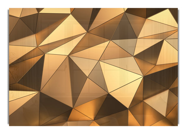 Gold geometrische Dreiecke glänzen