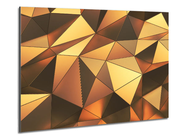 Gold Geometric Triangles shining