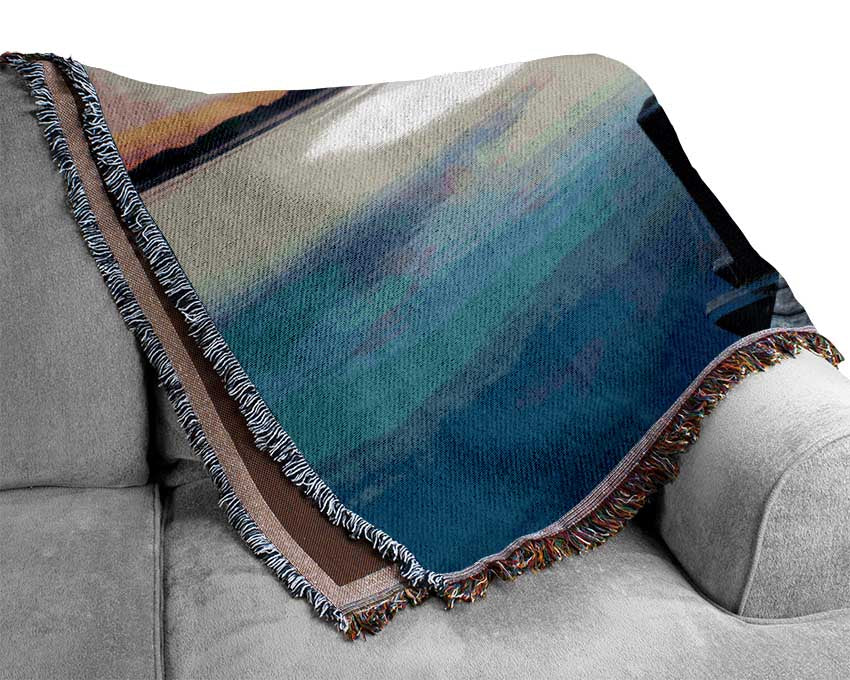 Jeti on the river in Mexico Woven Blanket