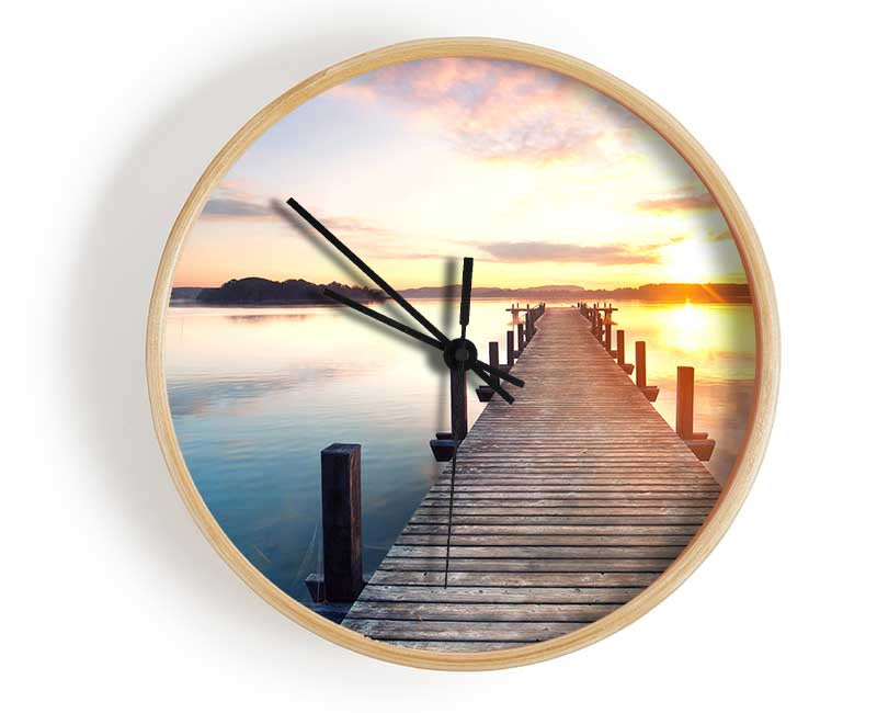 Jeti on the river in Mexico Clock - Wallart-Direct UK