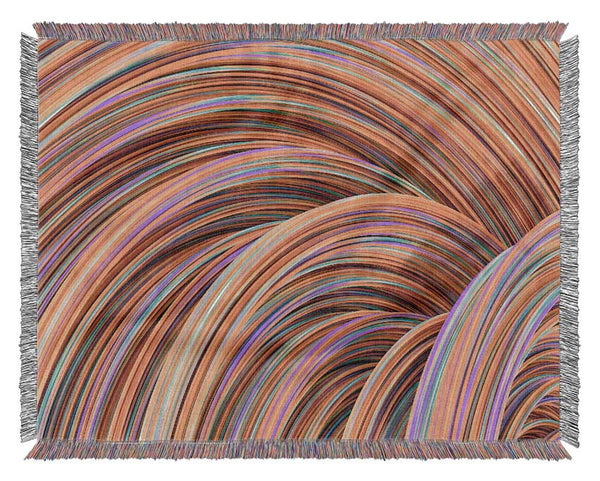 Colourful tubes curving in formation Woven Blanket